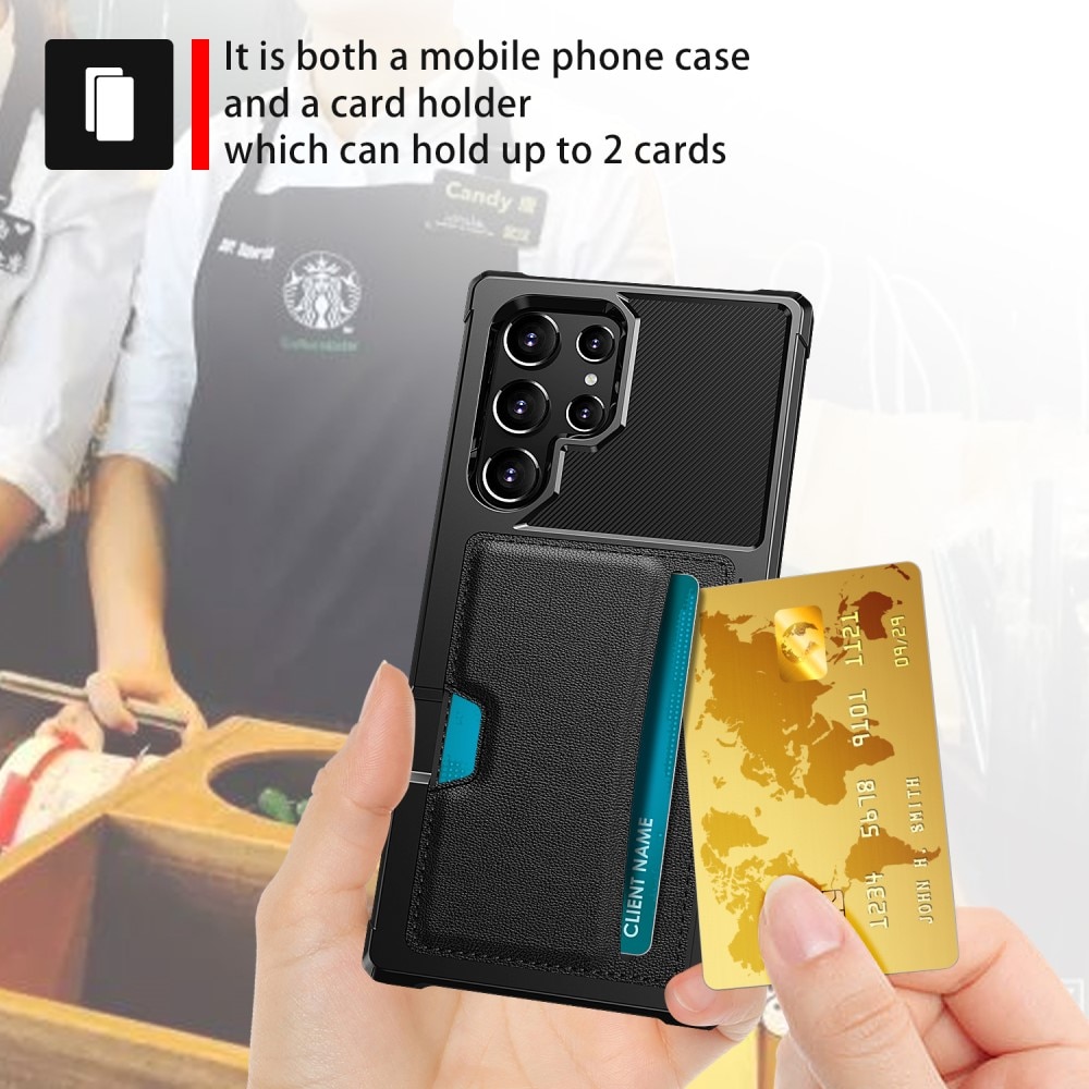Funda Tough Card Case Samsung Galaxy S22 Ultra Negro