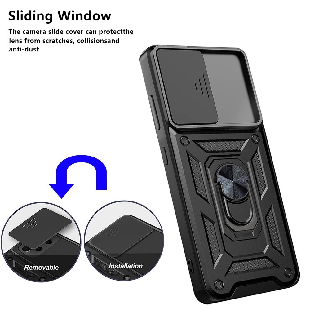 Funda híbrida Ring y Protector Cámara Samsung Galaxy A33 Negro