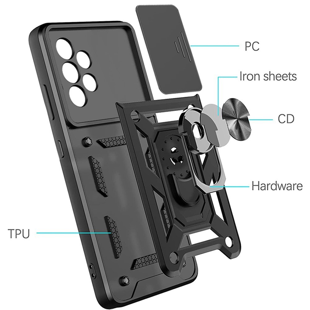 Funda híbrida Ring y Protector Cámara Samsung Galaxy A33 Negro