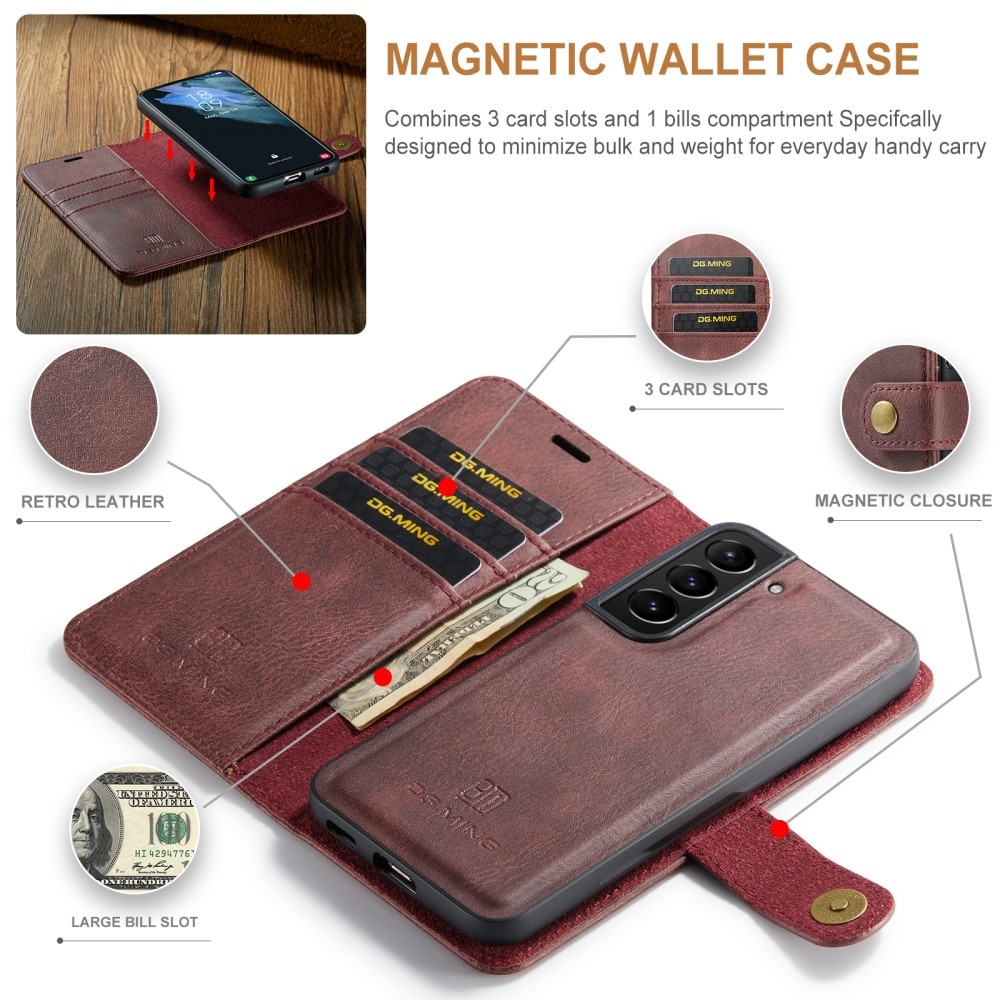 Cartera Magnet Wallet Samsung Galaxy S22 Plus Red