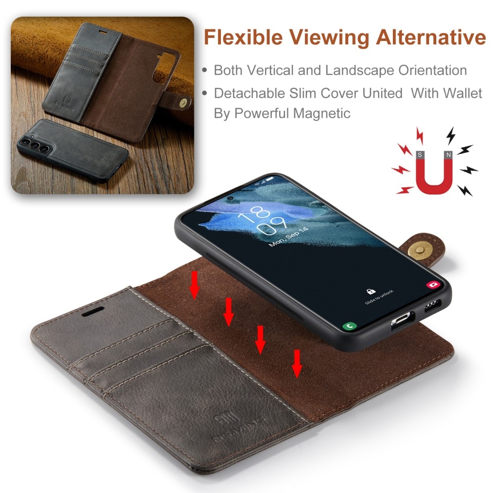 Cartera Magnet Wallet Samsung Galaxy S22 Plus Brown