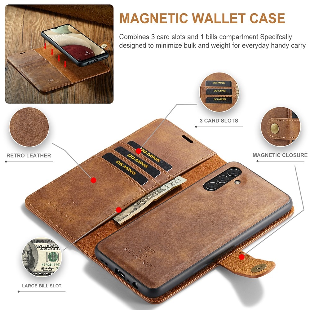 Cartera Magnet Wallet Samsung Galaxy A04s coñac