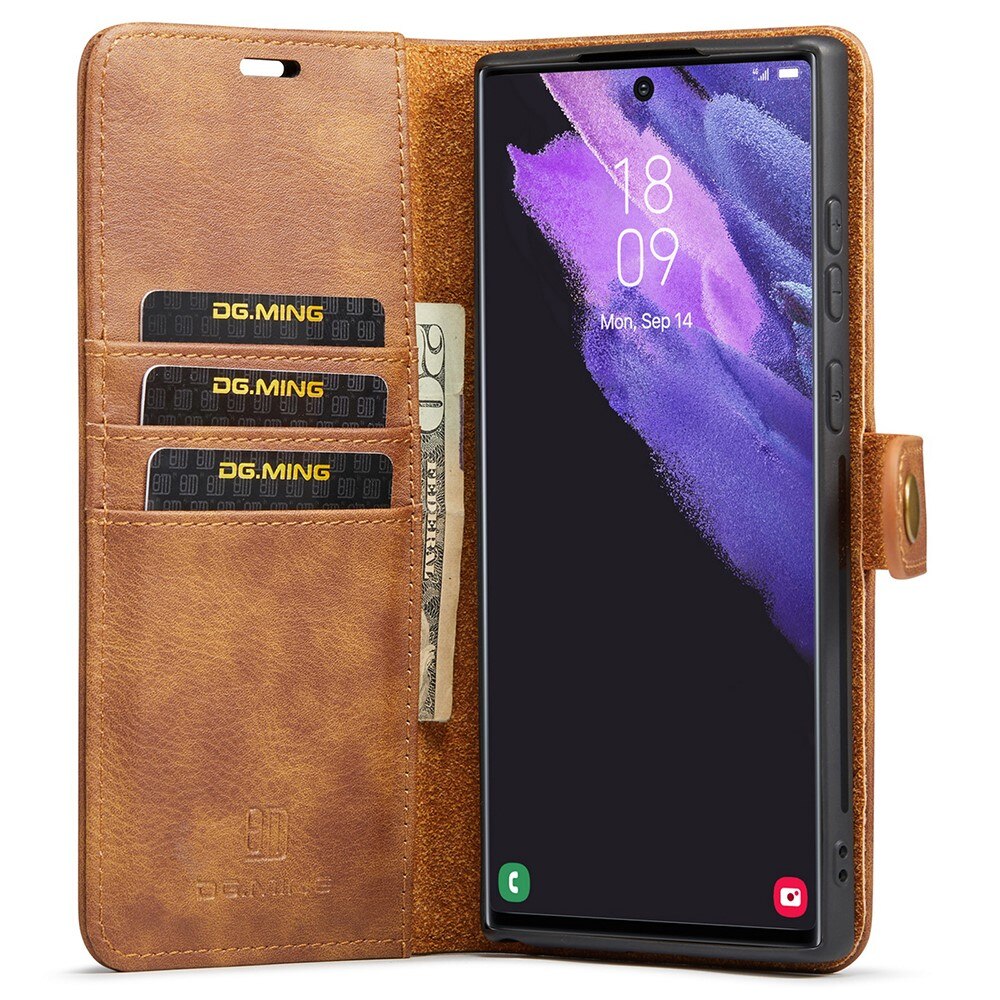 Cartera Magnet Wallet Samsung Galaxy S22 Ultra Cognac