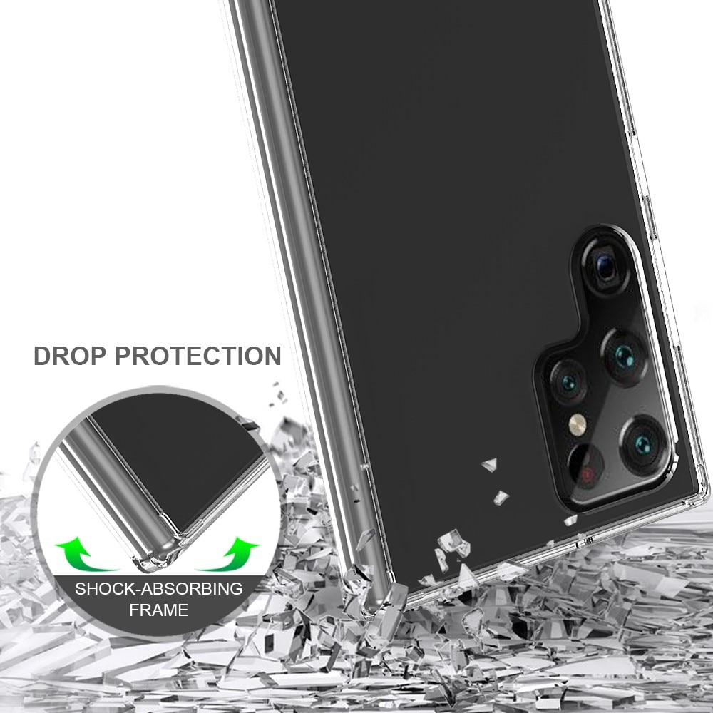 Funda híbrida Crystal Hybrid para Samsung Galaxy S22 Ultra, transparente