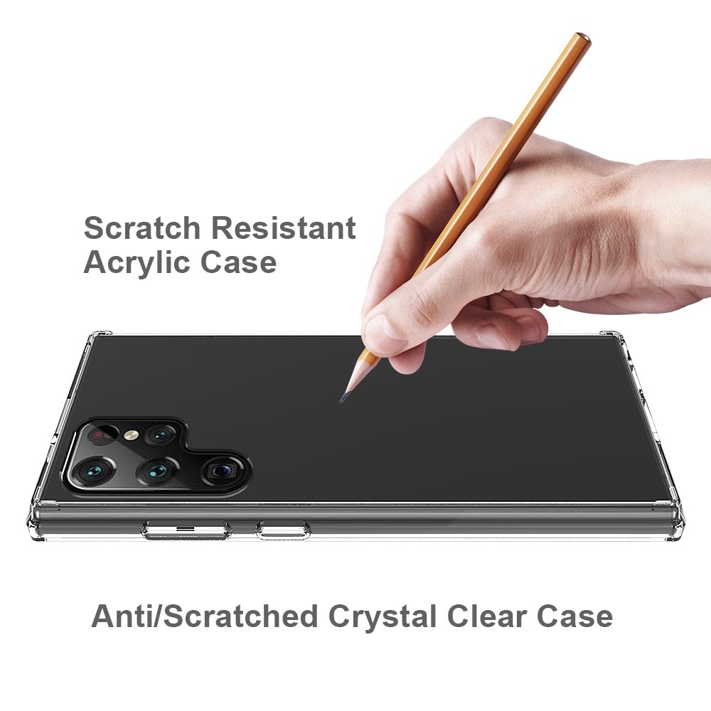 Funda híbrida Crystal Hybrid para Samsung Galaxy S22 Ultra, transparente