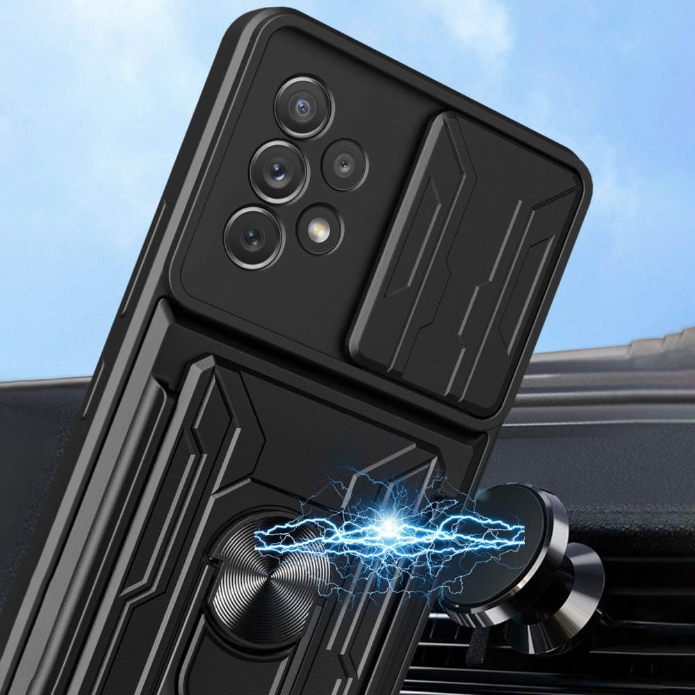 Hybrid Card Slot Case+Camera Protection Samsung Galaxy A53 Negro