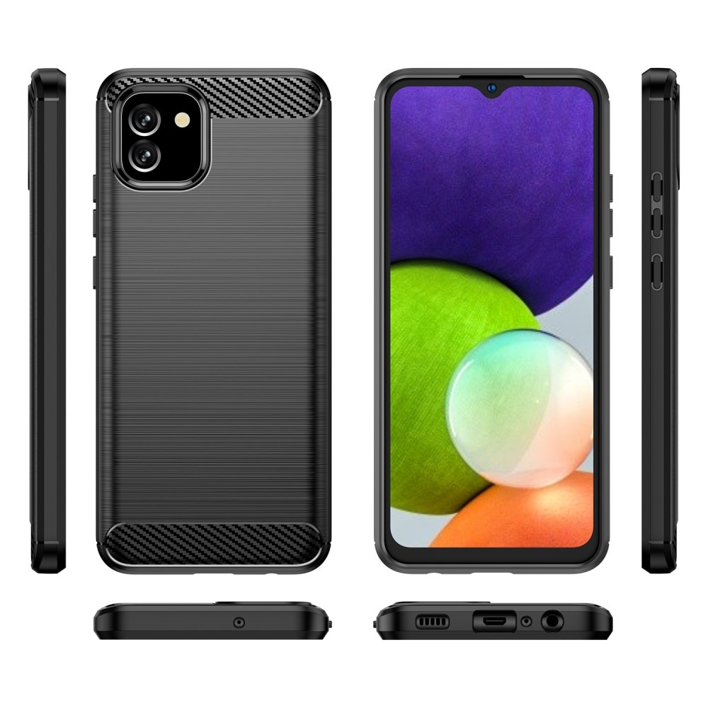Funda Brushed TPU Case Samsung Galaxy A03 Black