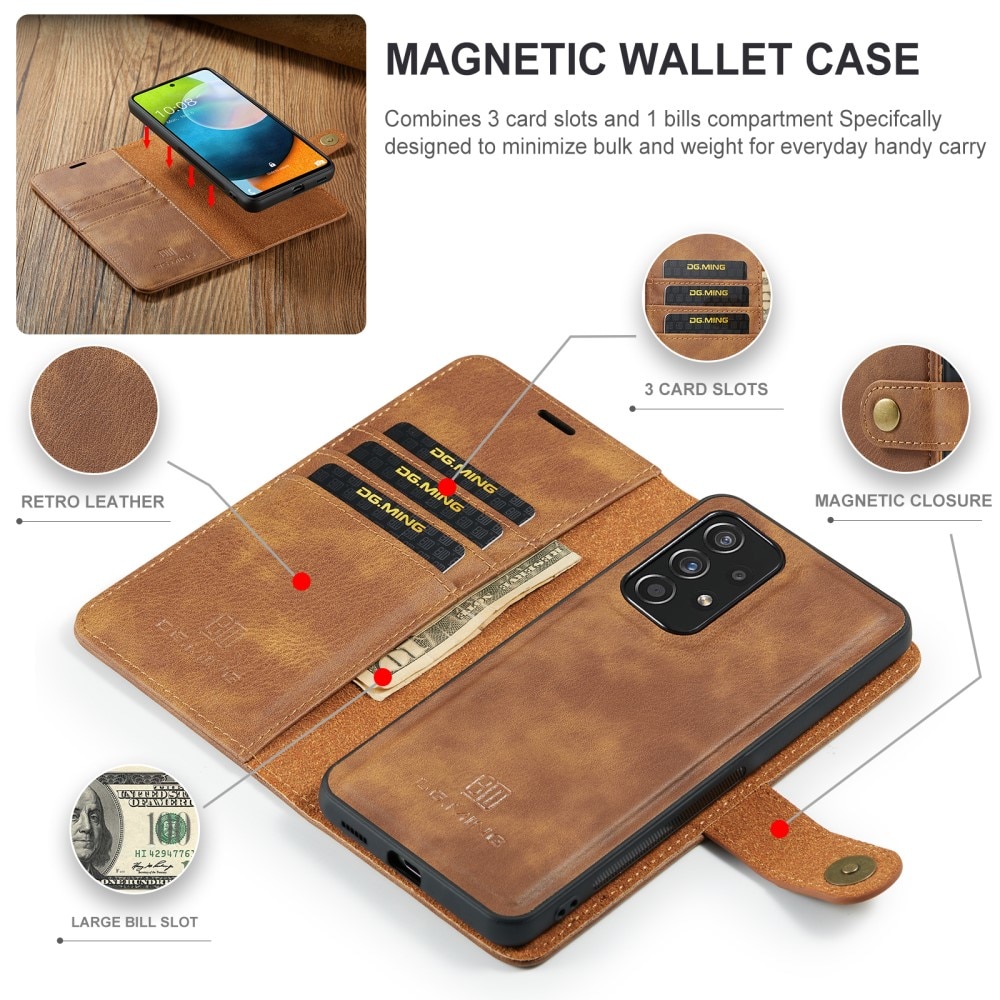 Cartera Magnet Wallet Samsung Galaxy A53 Cognac