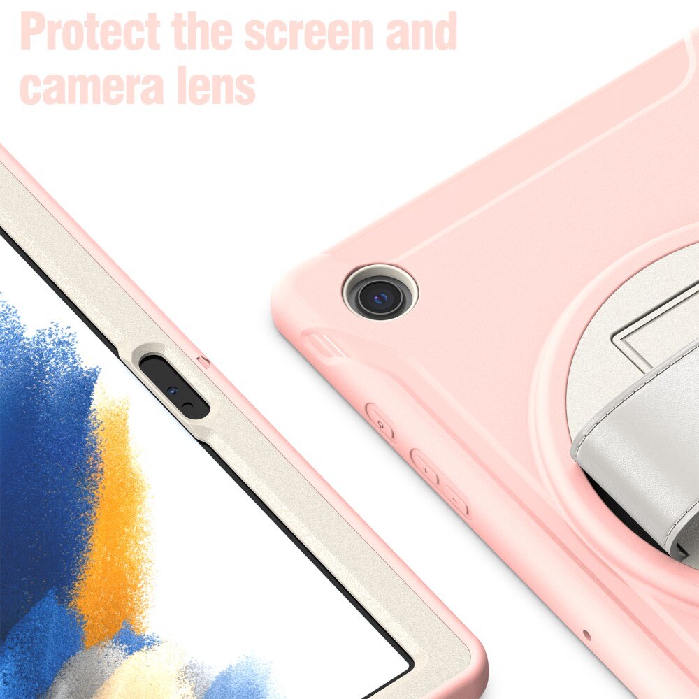Funda híbrida a prueba de golpes Samsung Galaxy Tab A8 10.5 rosado