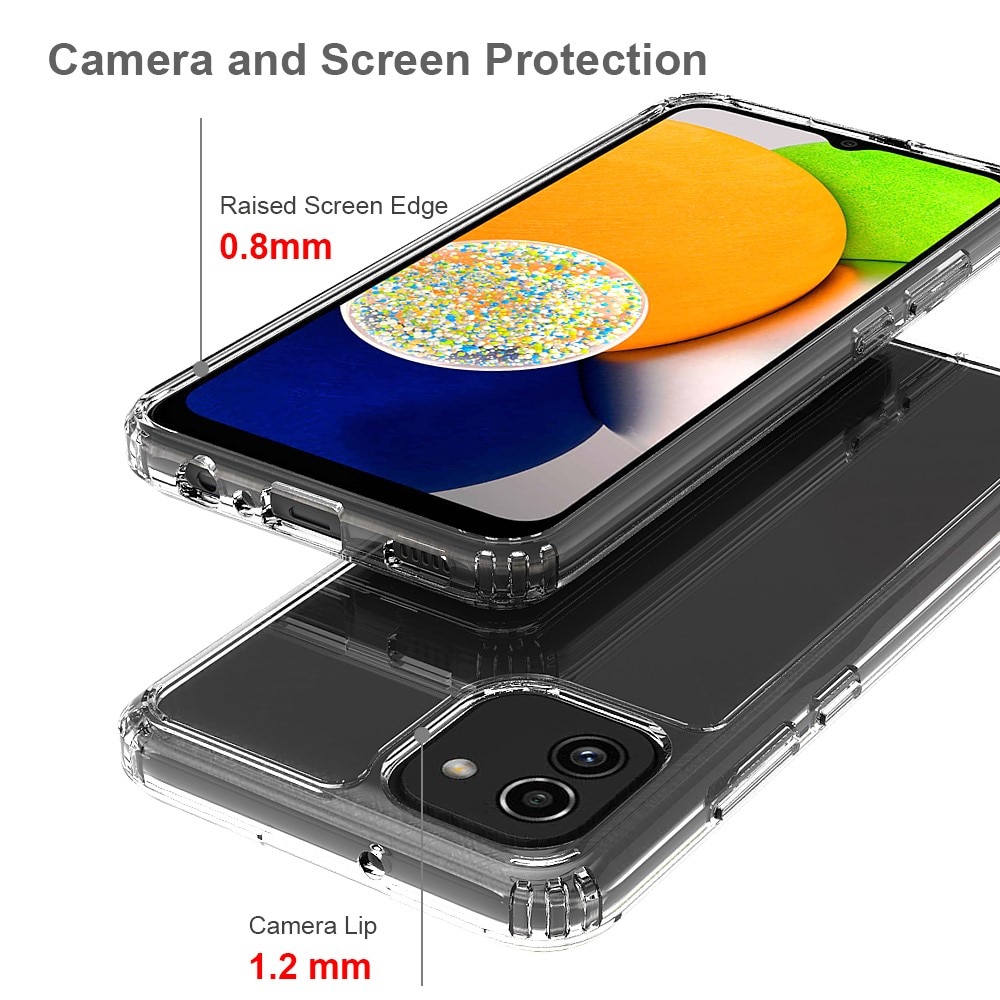 Funda híbrida Crystal Hybrid para Samsung Galaxy A03, transparente