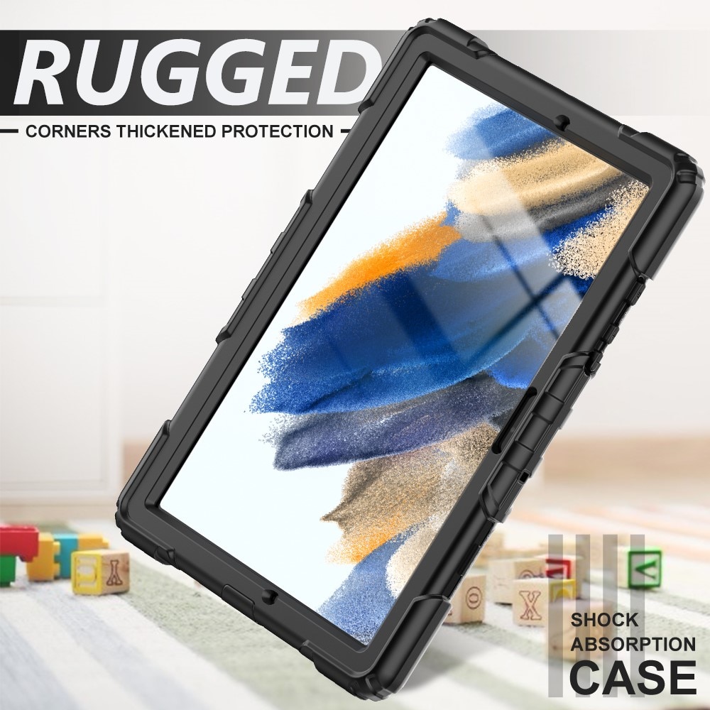 Full Protection Funda híbrida a prueba de golpes Correa el hombro Samsung Galaxy Tab A8 10.5 Negro