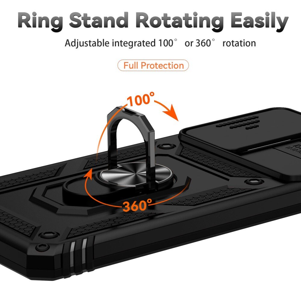 Funda híbrida Ring y Protector Cámara Samsung Galaxy A53 Negro