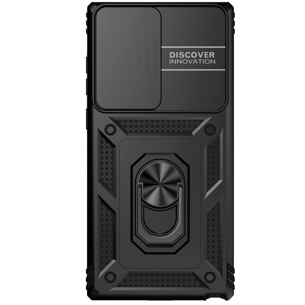 Funda híbrida Ring y Protector Cámara Samsung Galaxy S22 Ultra Negro