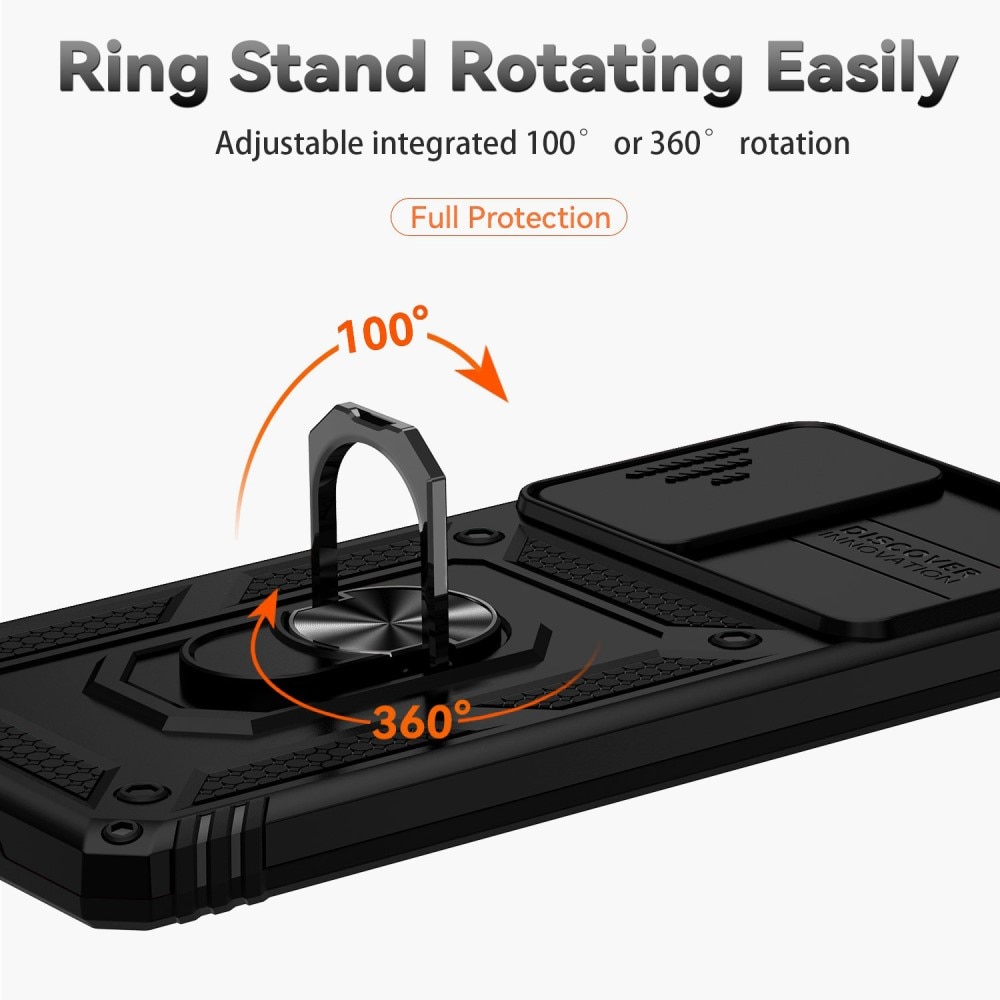 Funda híbrida Ring y Protector Cámara Samsung Galaxy S20 FE Negro