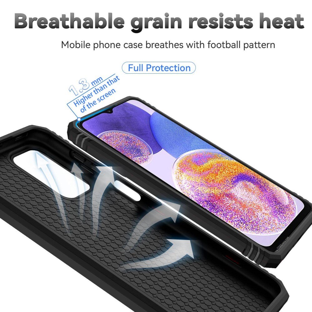 Funda híbrida Ring y Protector Cámara Samsung Galaxy A23 Negro
