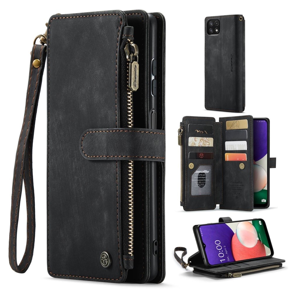 Cartera Zipper Samsung Galaxy A22 5G Negro