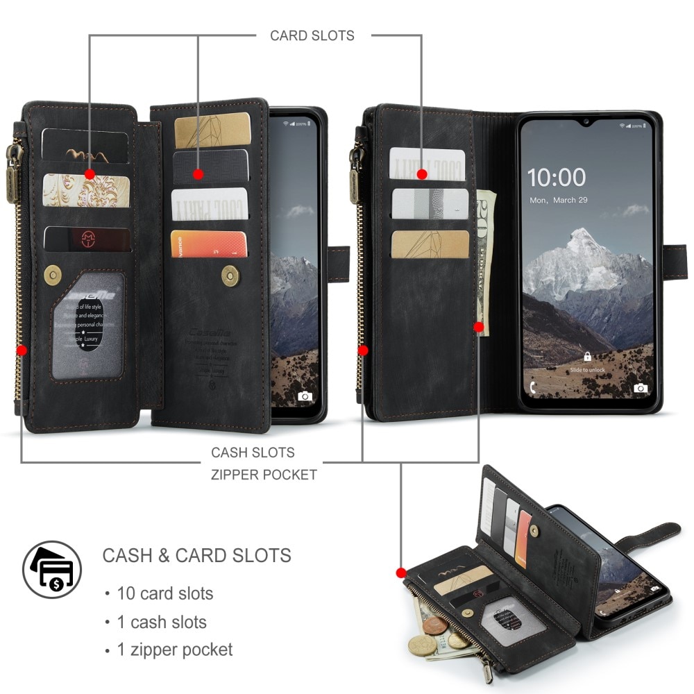Cartera Zipper Samsung Galaxy A04s Negro