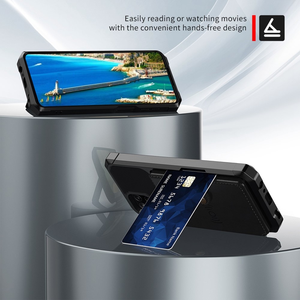 Funda con tarjetero Tough Multi-slot Samsung Galaxy A13 Negro
