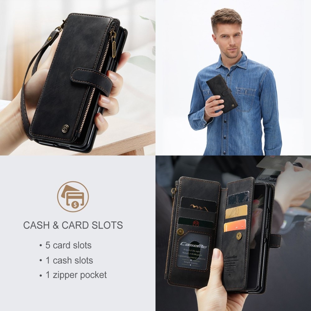 Cartera Zipper Samsung Galaxy Z Fold 3 Negro