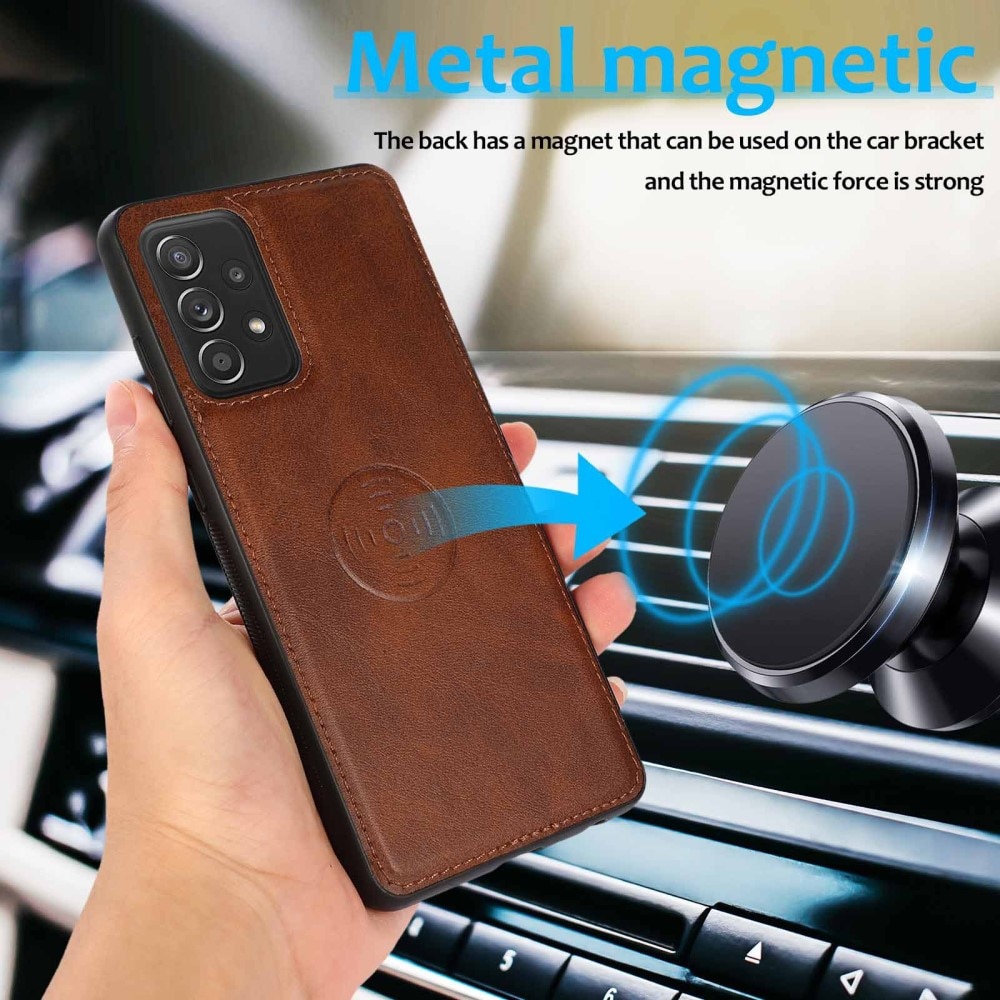 Funda magnética Samsung Galaxy A53 Marrón