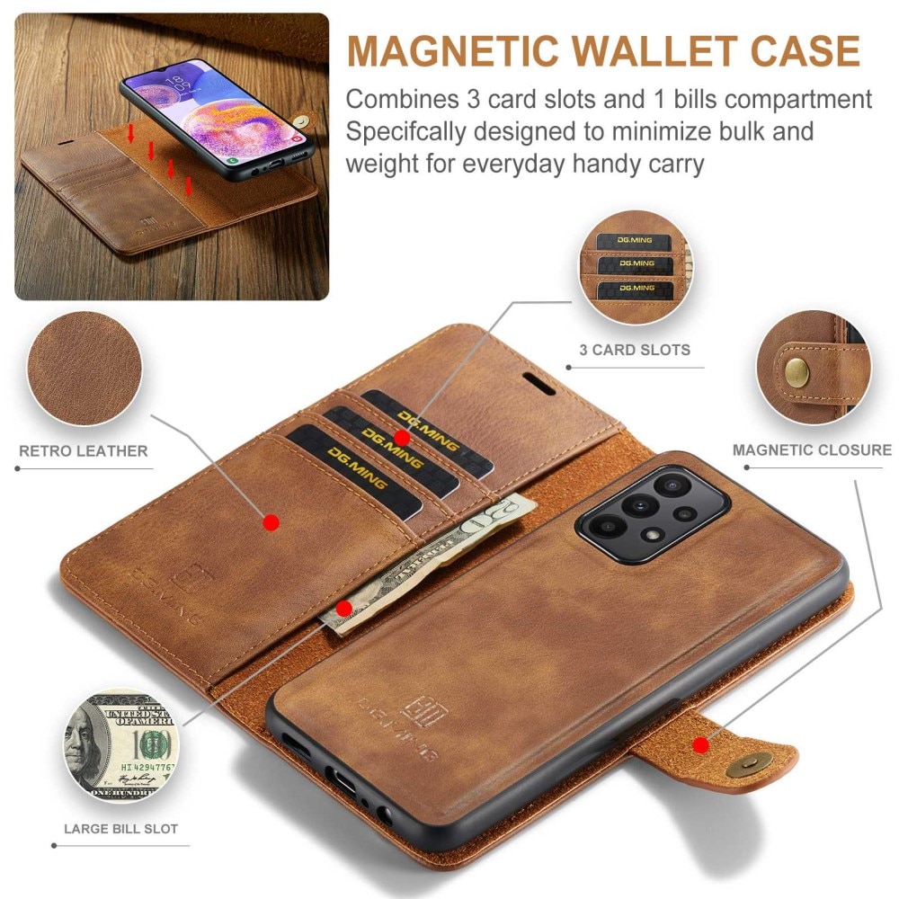 Cartera Magnet Wallet Samsung Galaxy A23 Cognac