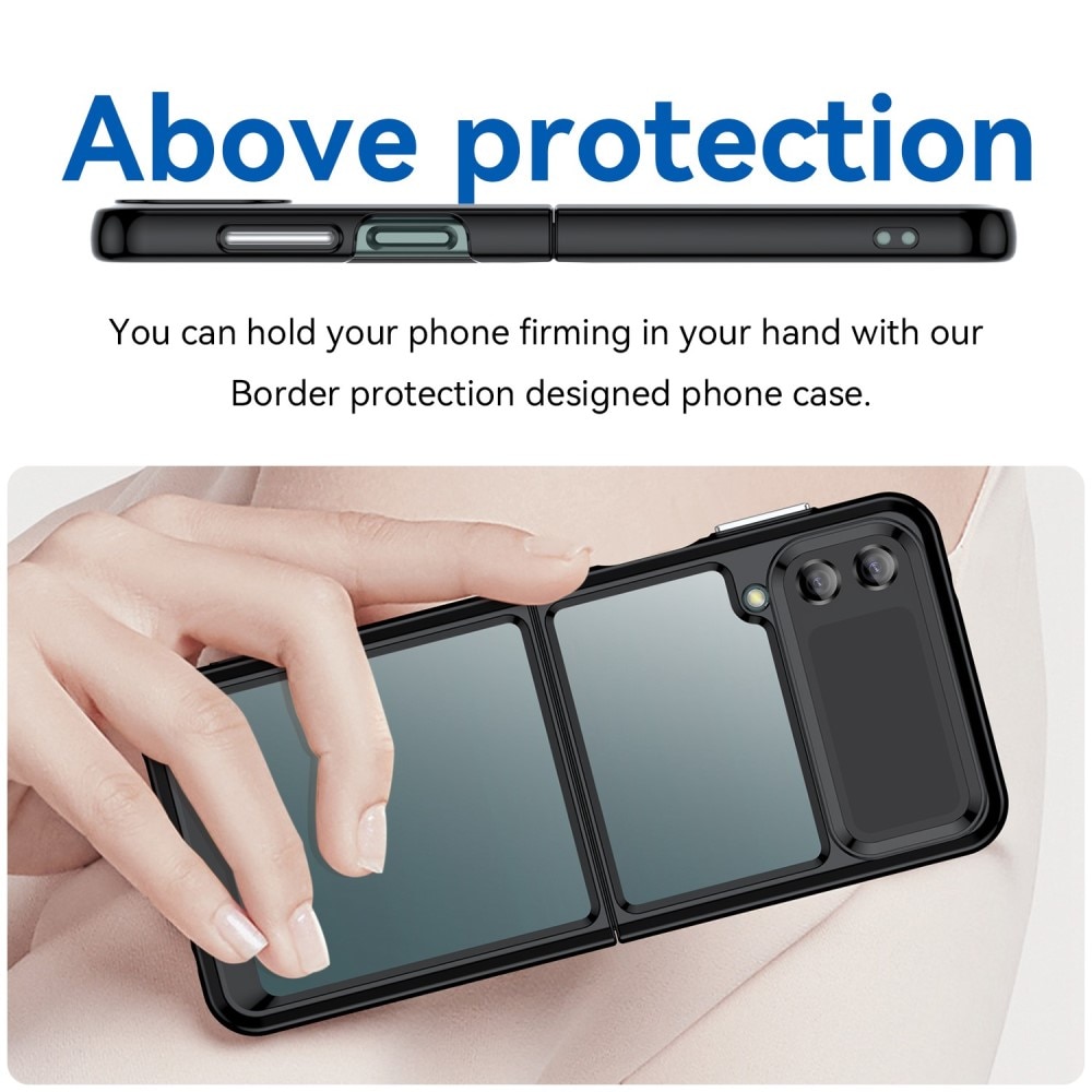 Funda híbrida Crystal Hybrid para Samsung Galaxy Z Flip 4, black