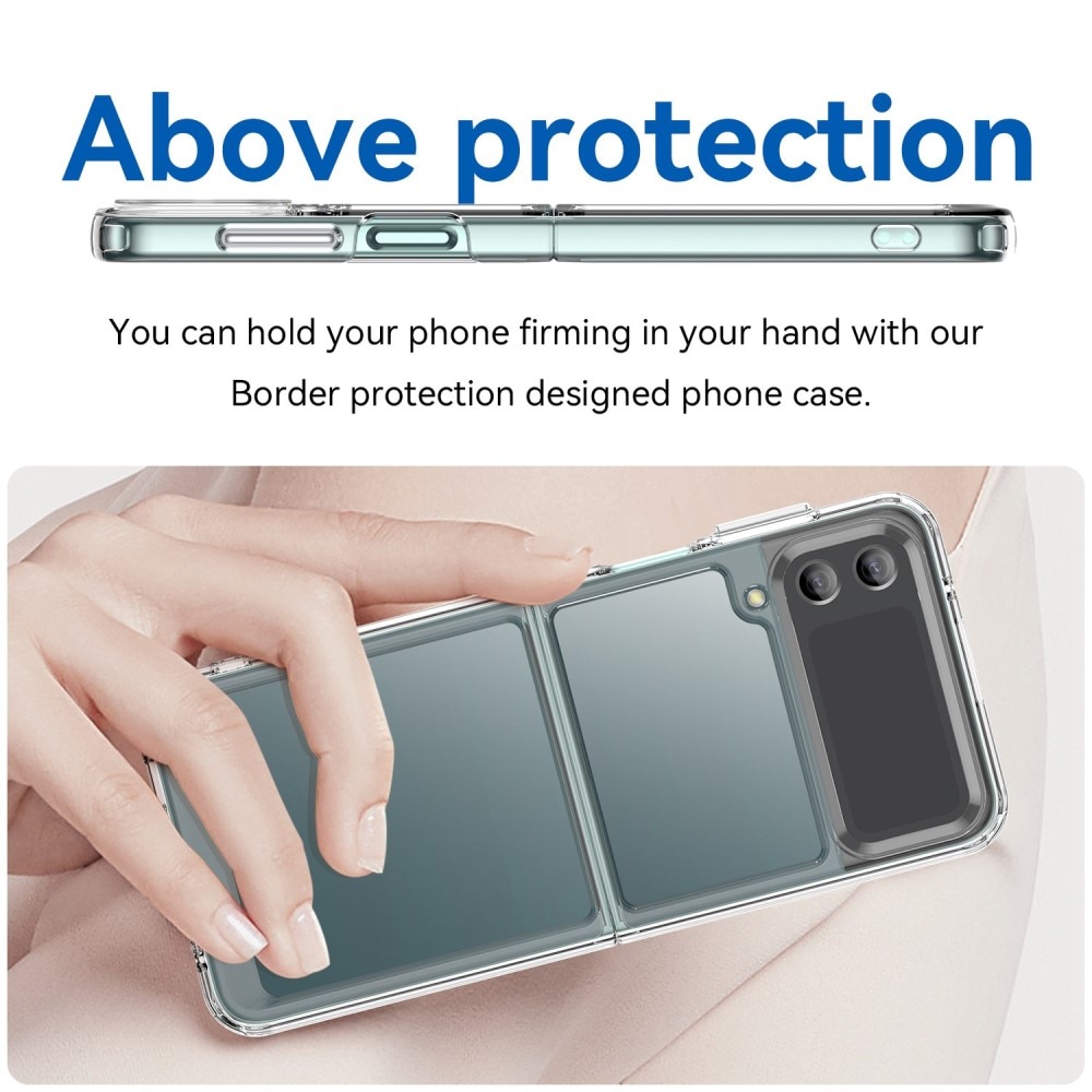 Funda híbrida Crystal Hybrid para Samsung Galaxy Z Flip 4, transparente