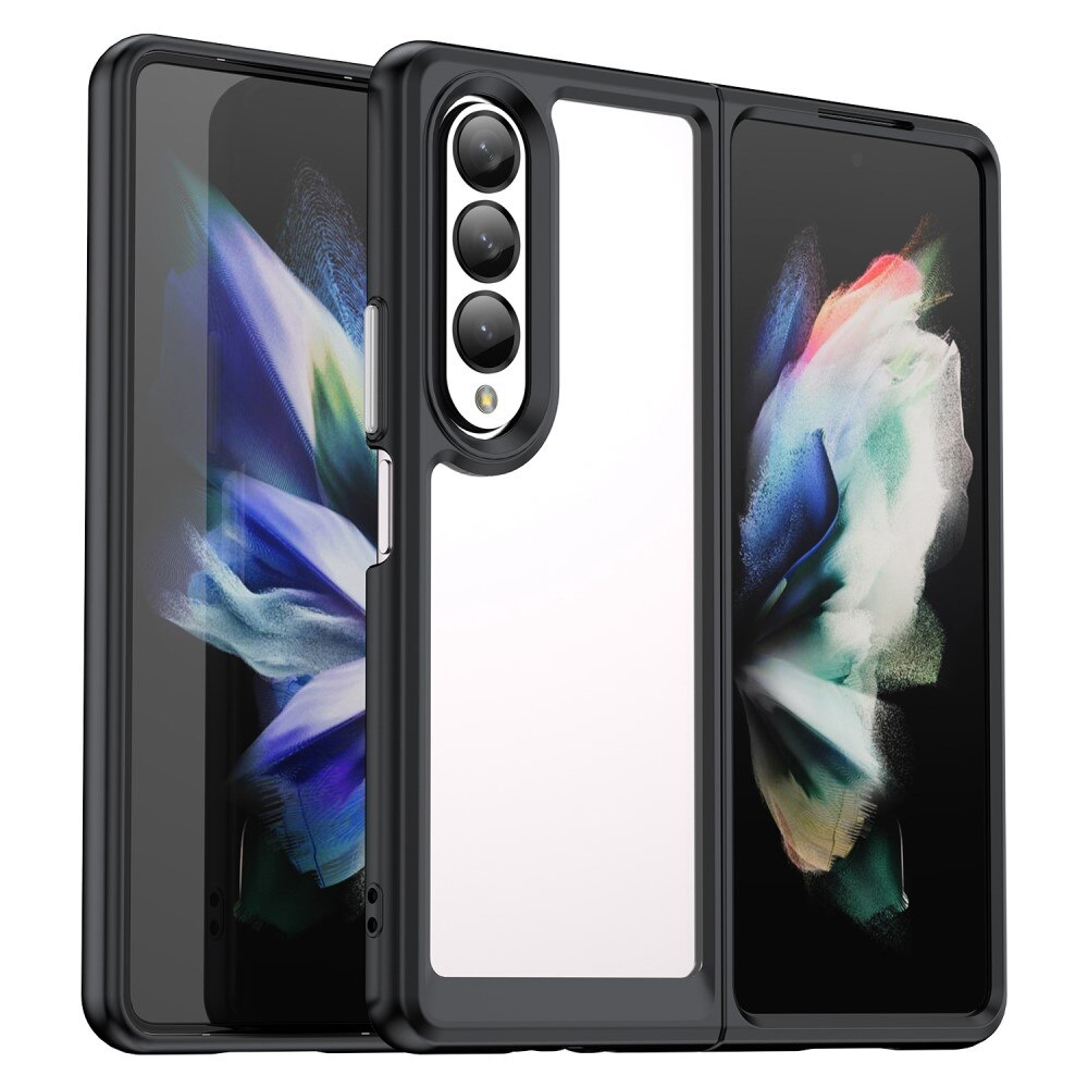 Funda híbrida Crystal Hybrid para Samsung Galaxy Z Fold 5, negro