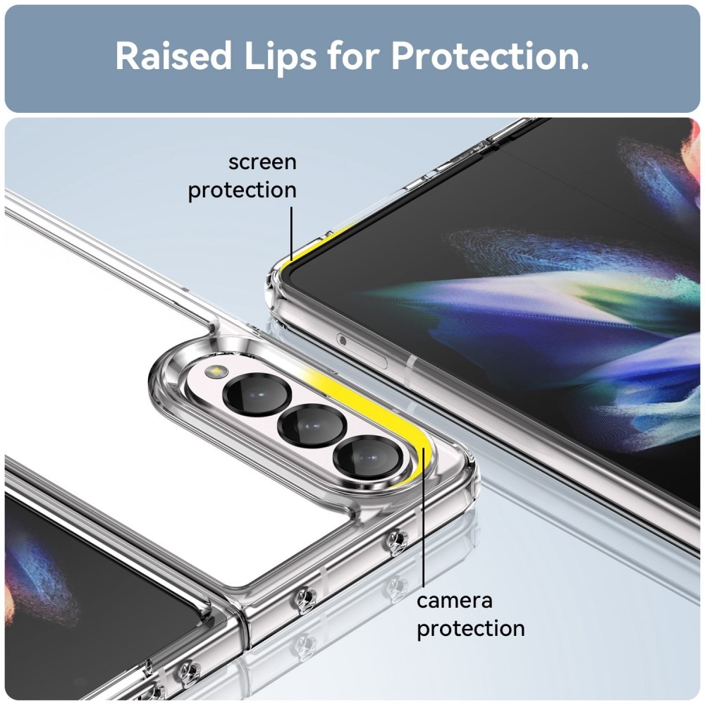 Funda híbrida Crystal Hybrid para Samsung Galaxy Z Fold 4, transparente