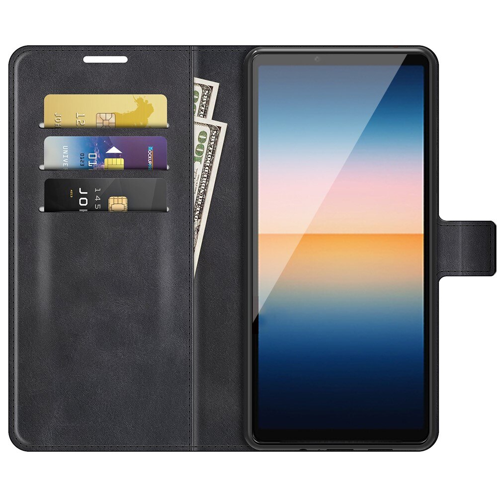 Cartera Leather Wallet Sony Xperia 10 III Black