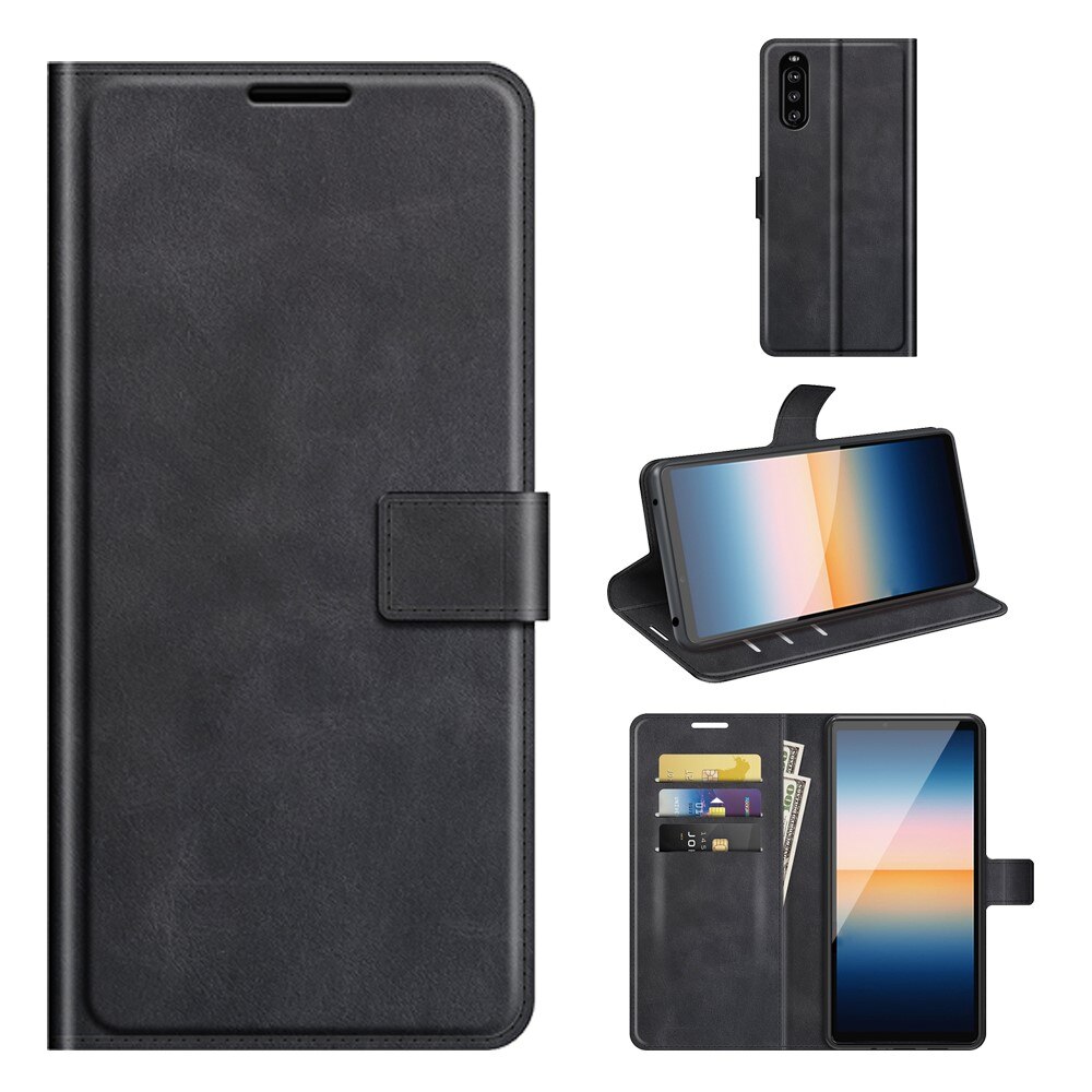 Cartera Leather Wallet Sony Xperia 10 III Black