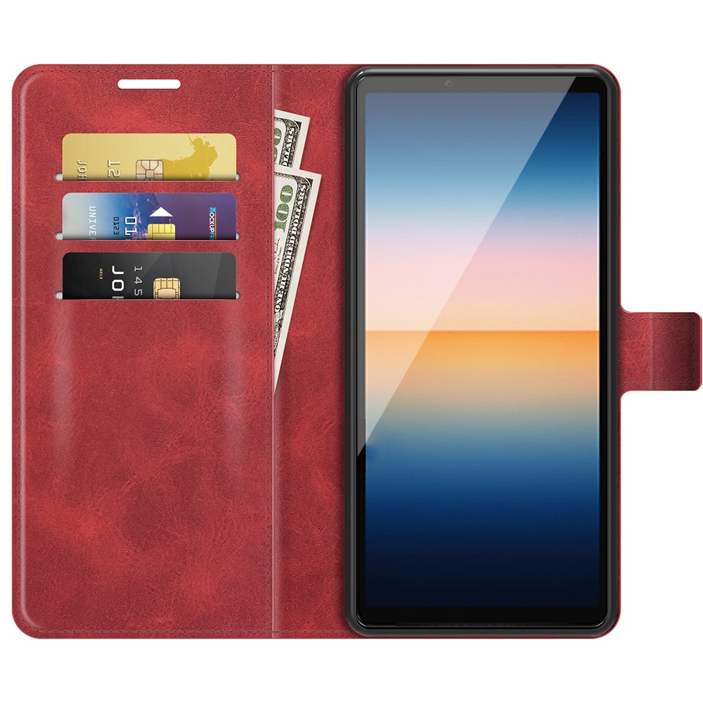 Cartera Leather Wallet Sony Xperia 10 III Red