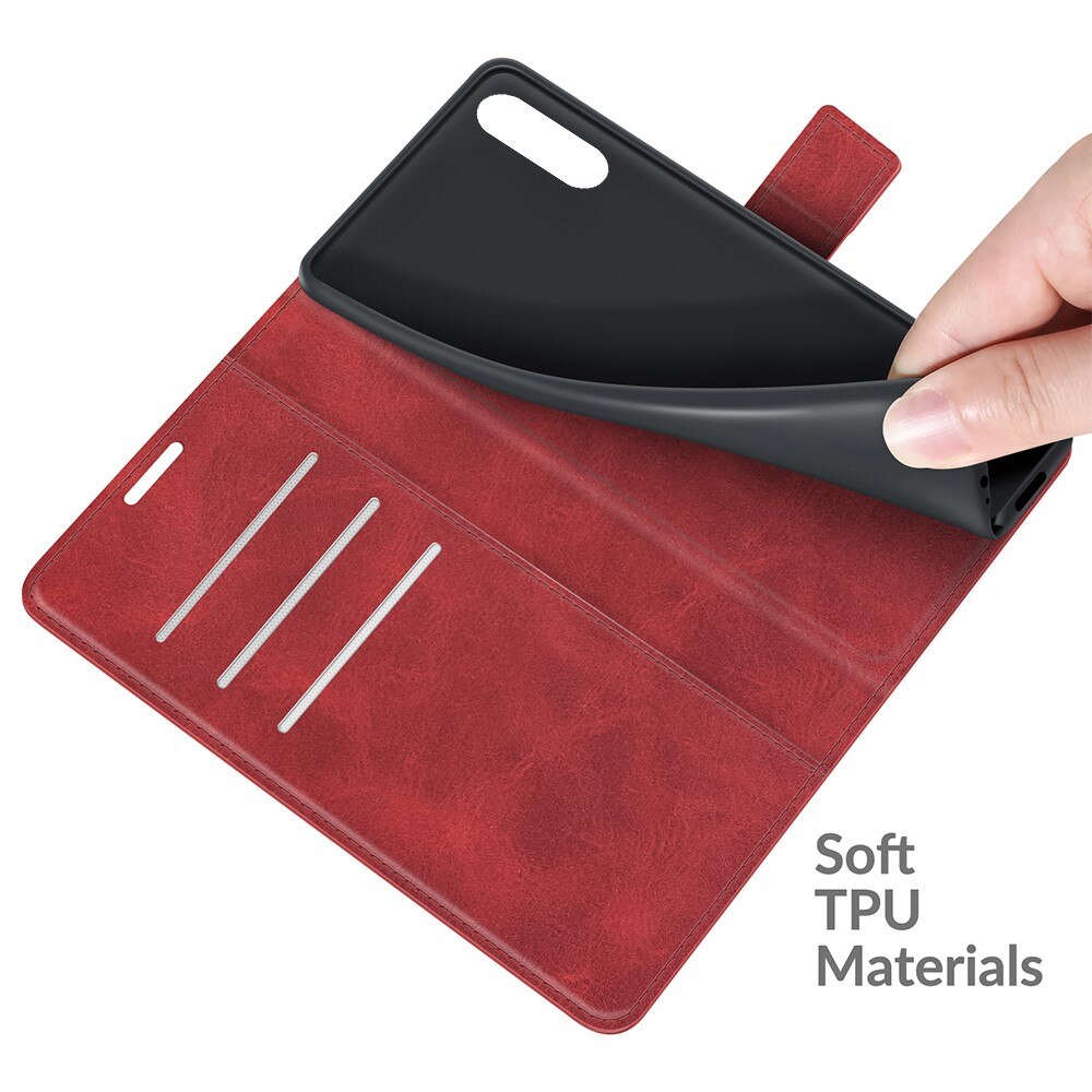 Cartera Leather Wallet Sony Xperia 10 III Red