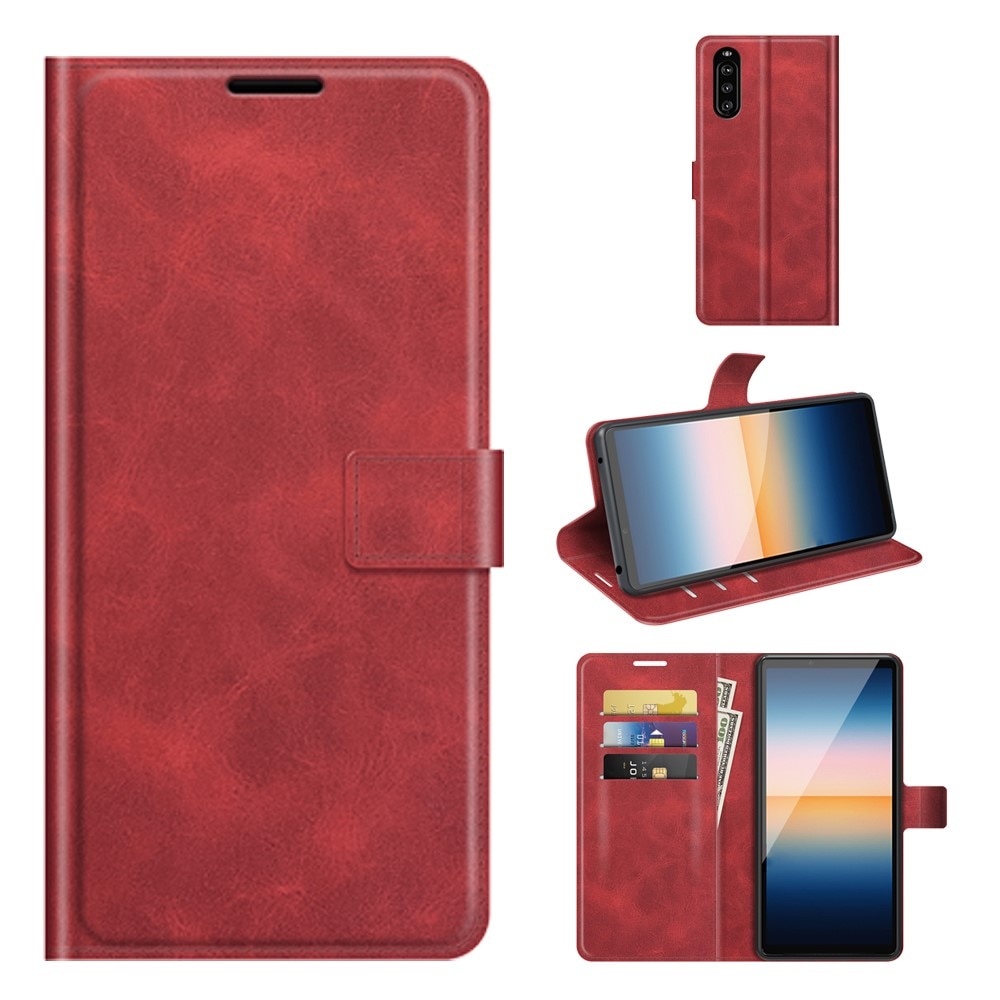 Cartera Leather Wallet Sony Xperia 10 III Red
