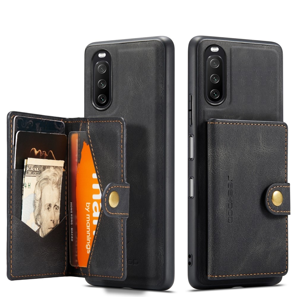 Funda Magnetic Wallet Card Case Sony Xperia 10 III Black