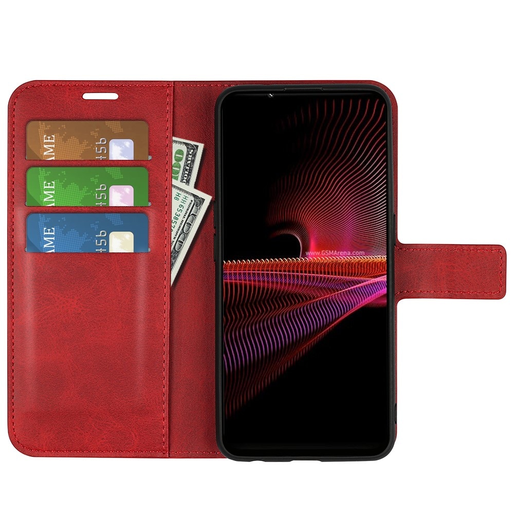 Cartera Leather Wallet Sony Xperia 1 IV Red