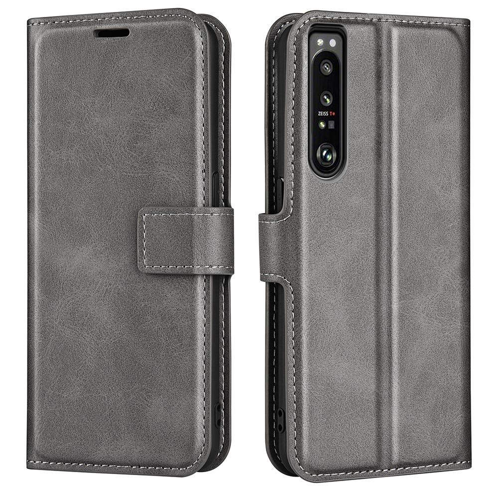 Cartera Leather Wallet Sony Xperia 1 IV Grey