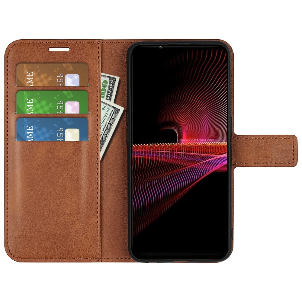 Cartera Leather Wallet Sony Xperia 1 IV Brown