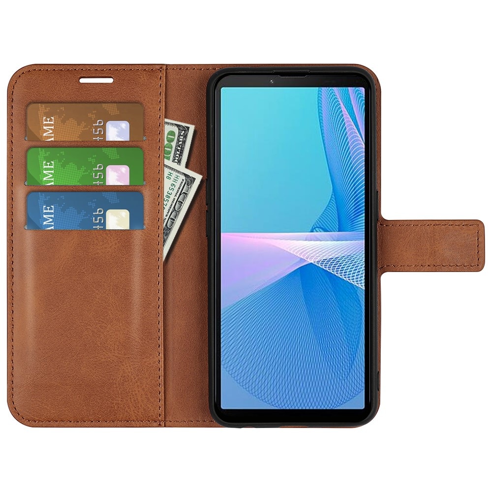 Cartera Leather Wallet Sony Xperia 10 IV Brown