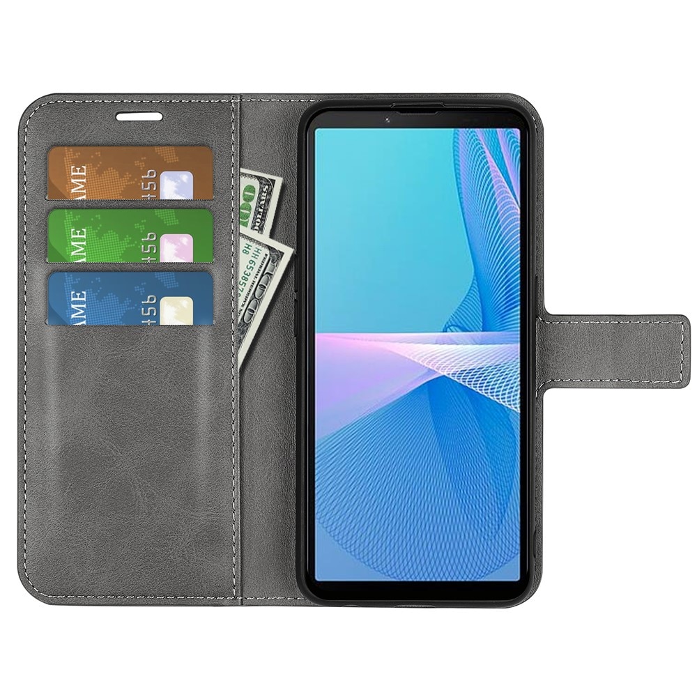 Cartera Leather Wallet Sony Xperia 10 IV Grey