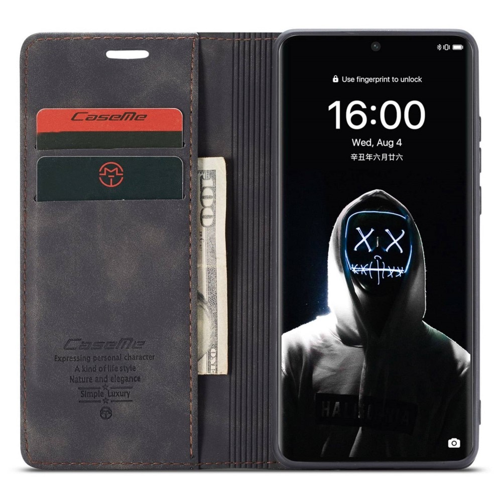 Funda delgada con solapa Huawei P50 Pro negro