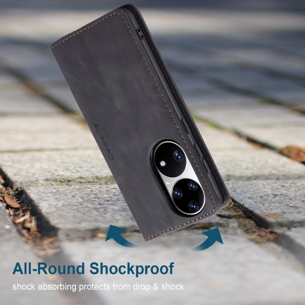 Funda delgada con solapa Huawei P50 Pro Negro