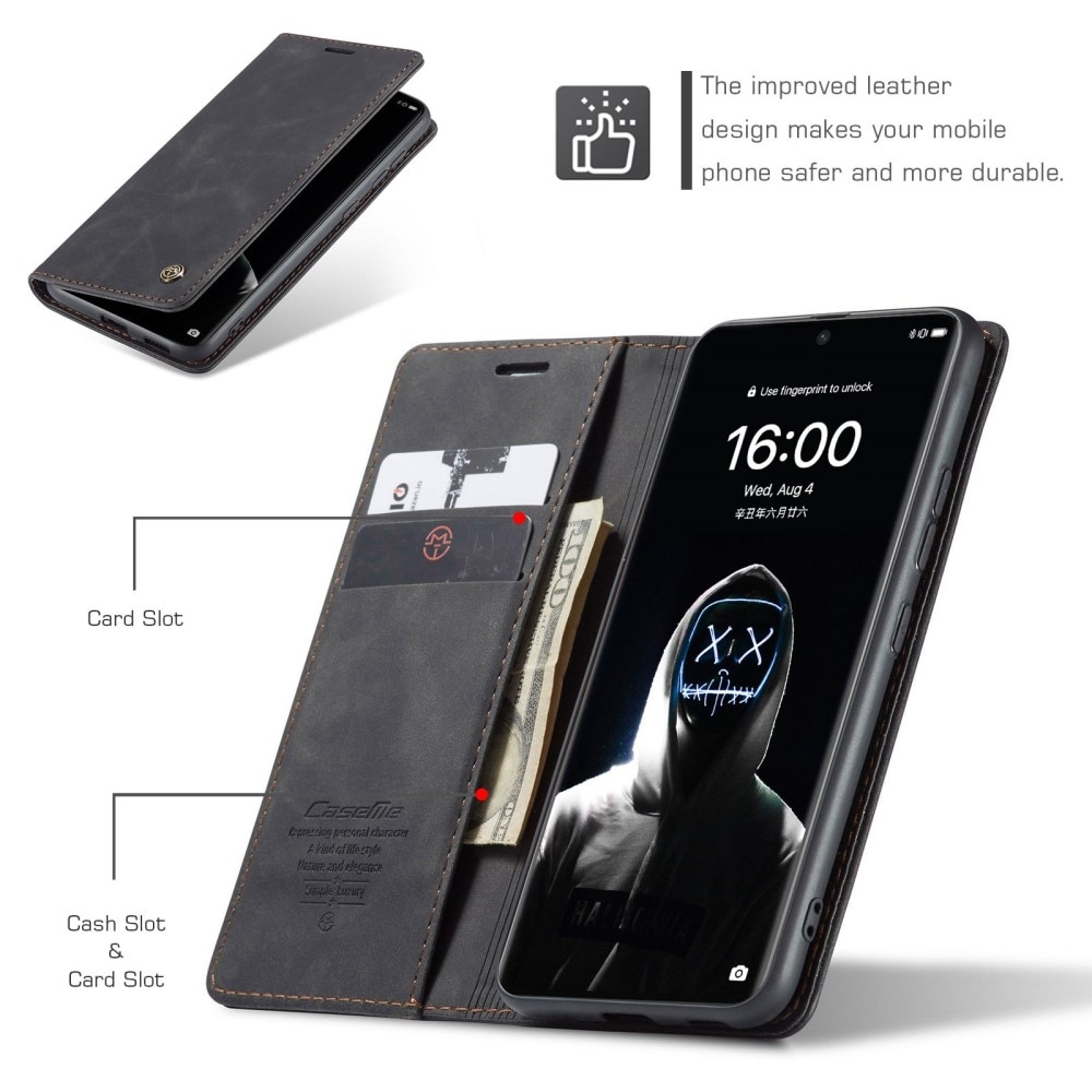 Funda delgada con solapa Huawei P50 Pro Negro