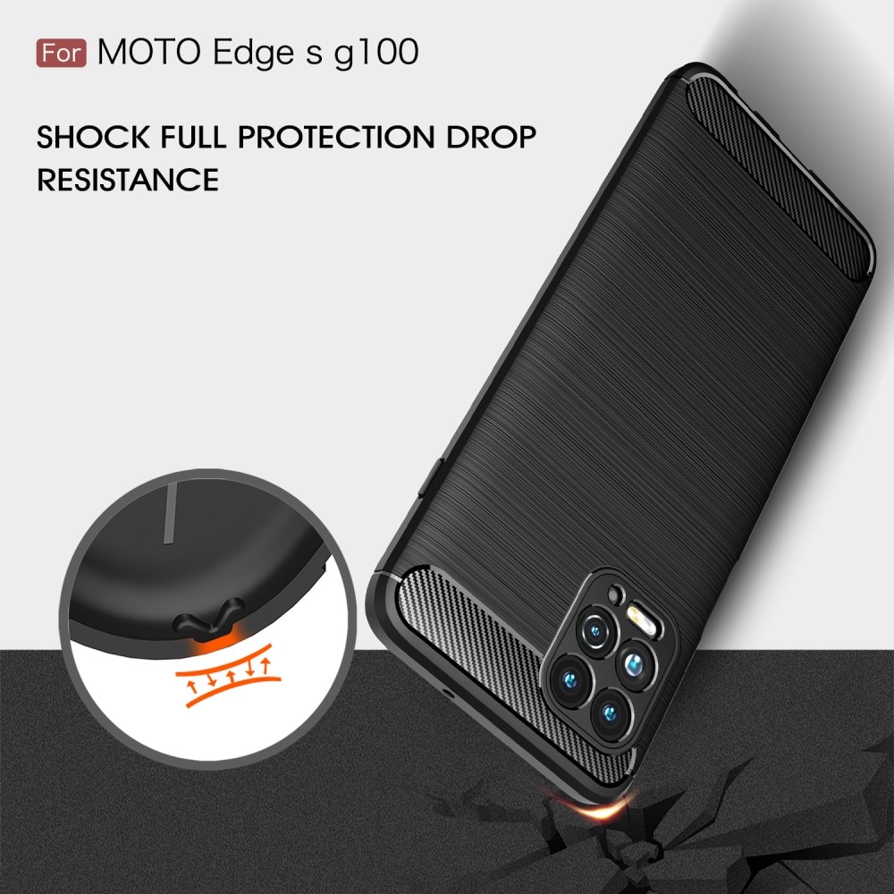 Funda Brushed TPU Case Motorola Moto G100 Black