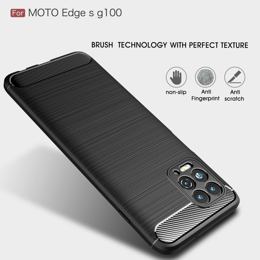 Funda Brushed TPU Case Motorola Moto G100 Black