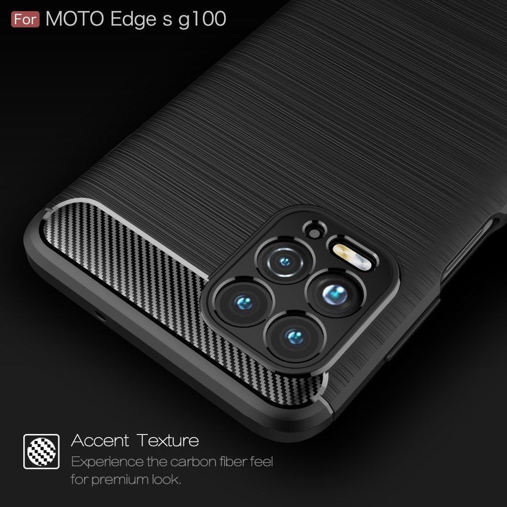 Funda Brushed TPU Case Motorola Moto G100 Black