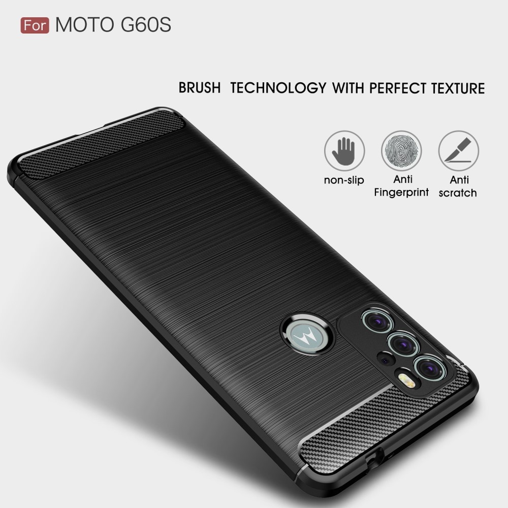 Funda Brushed TPU Case Motorola Moto G60s Black