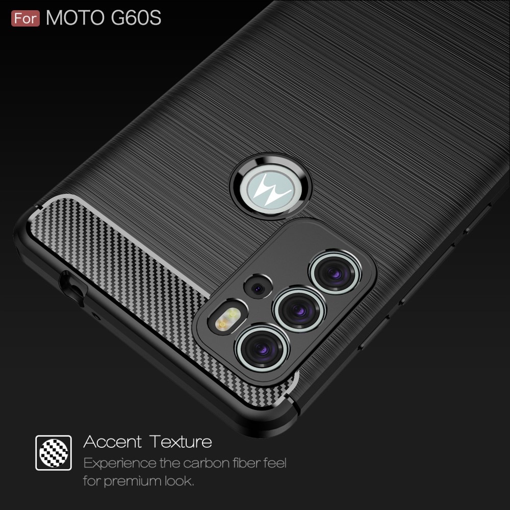 Funda Brushed TPU Case Motorola Moto G60s Black