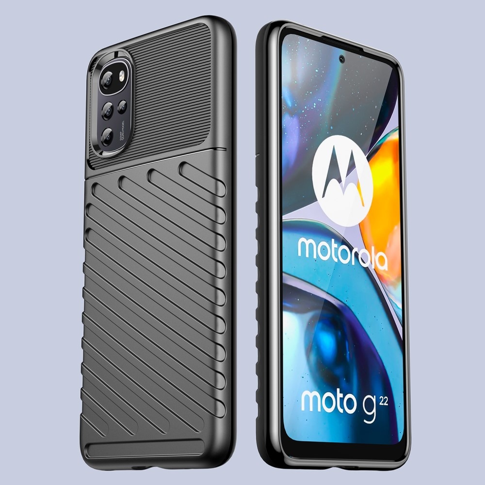Funda Thunder TPU Motorola Moto G22 negro