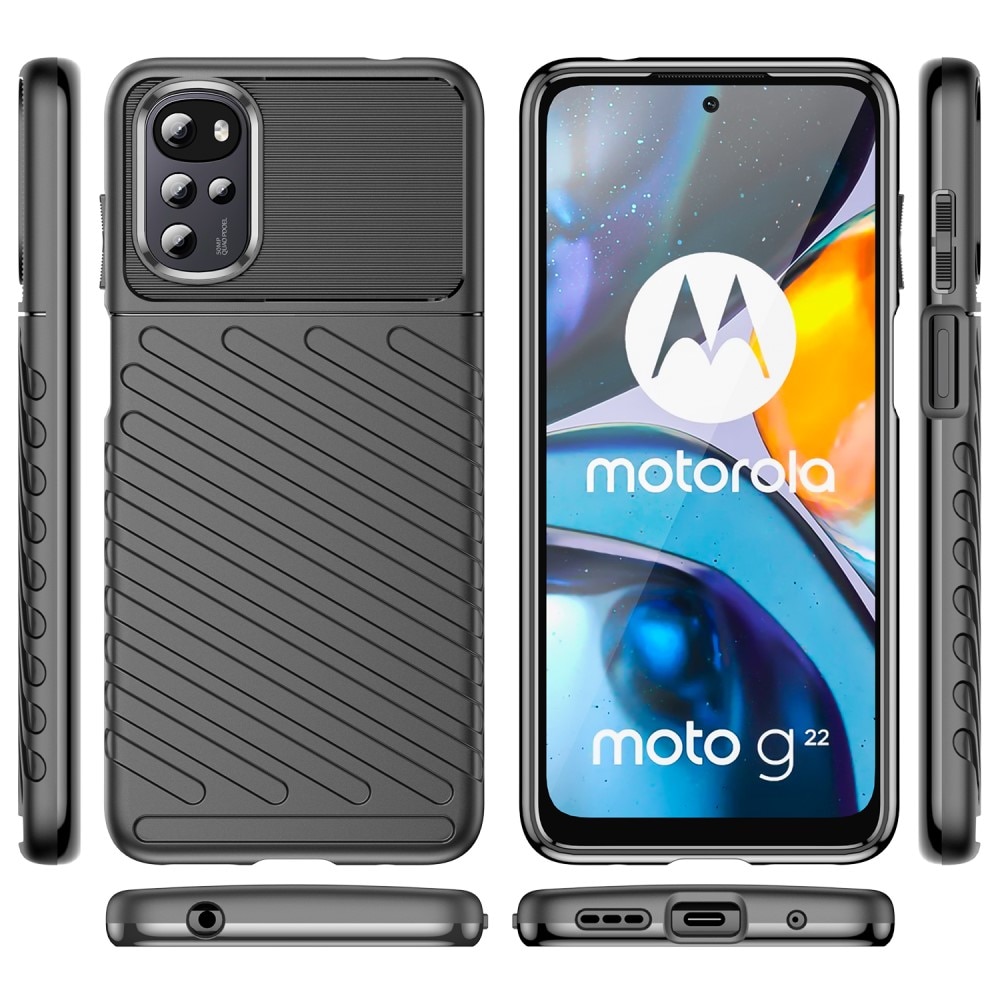 Funda Thunder TPU Motorola Moto G22 negro